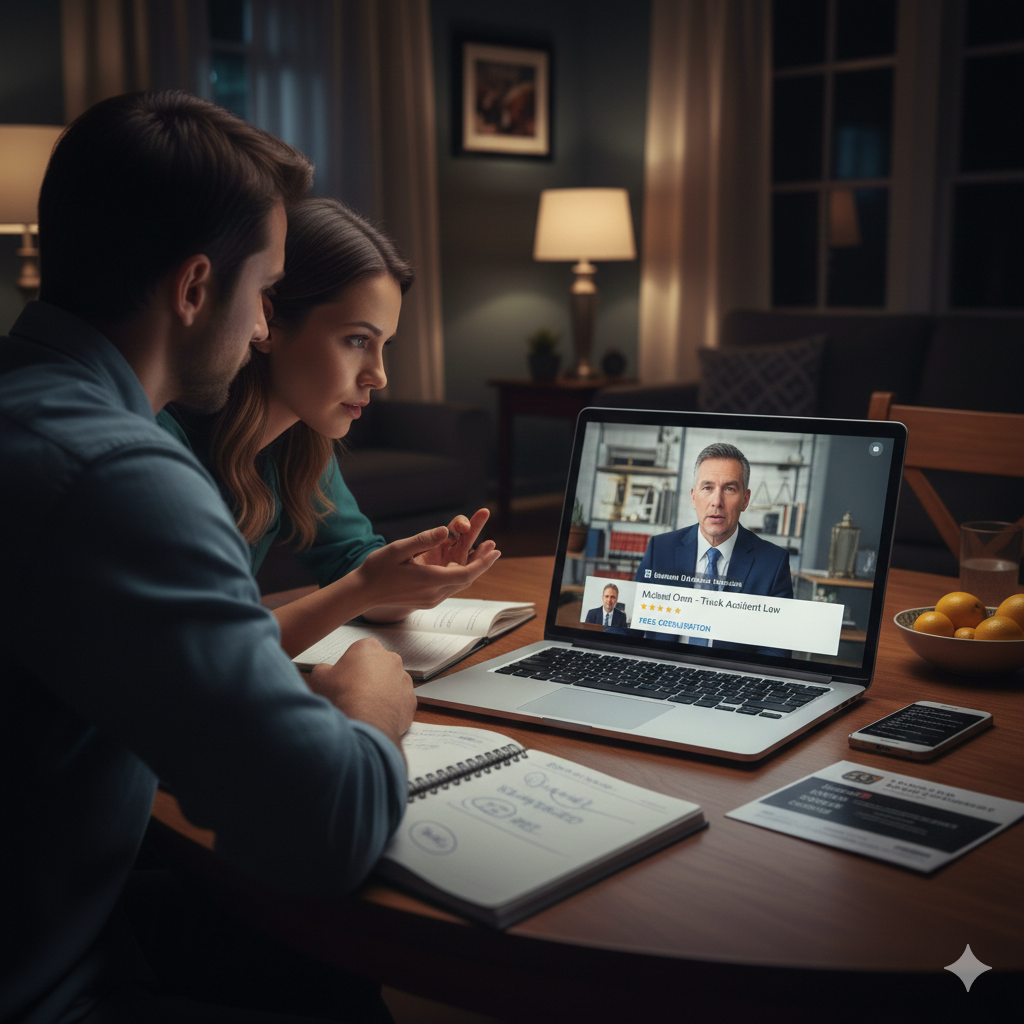 Accident victim consulting with a personal injury lawyer in the United States