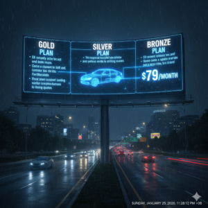 Car insurance quote comparison showing different coverage plans and costs