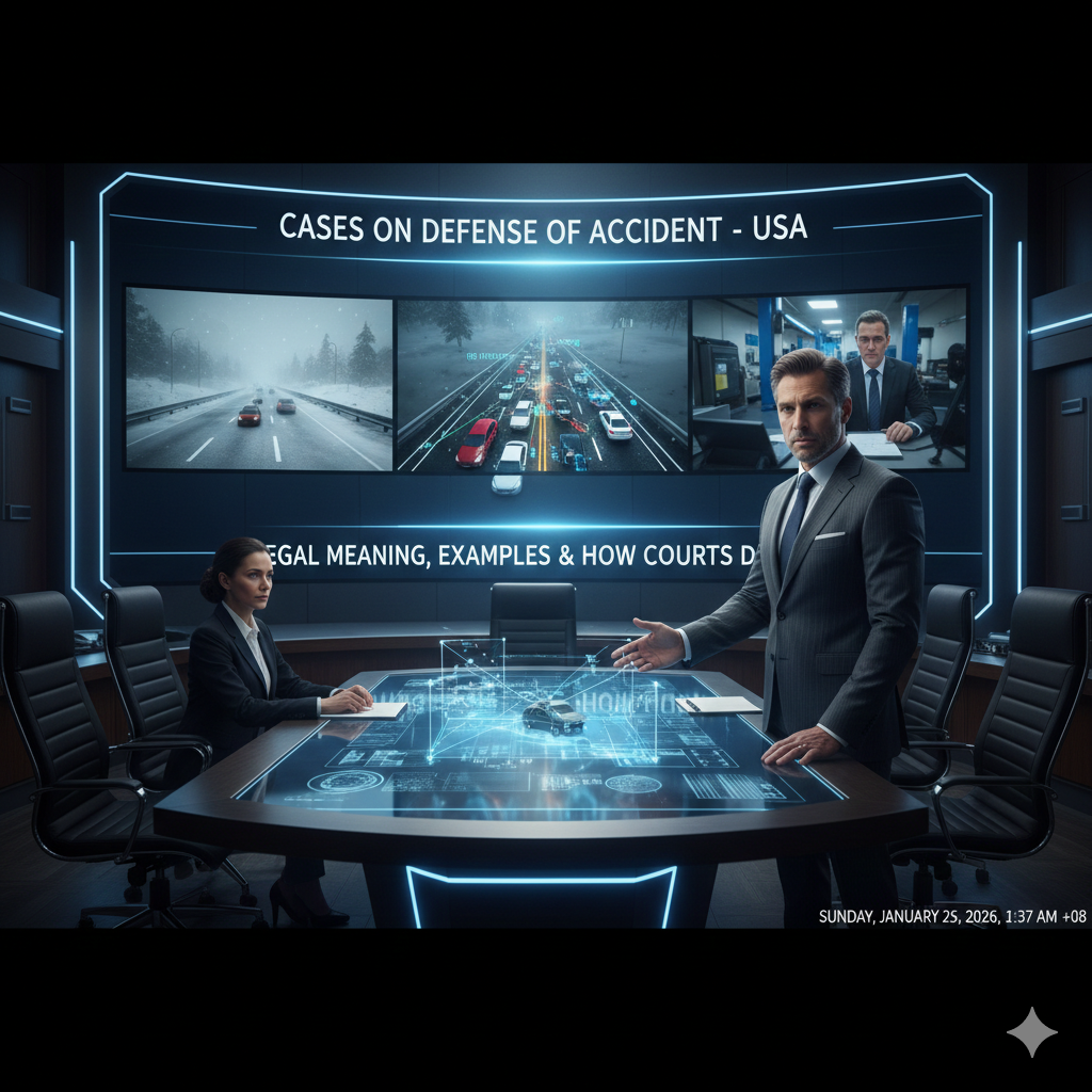 Lawyer reviewing evidence to determine whether an incident qualifies as an accident under U.S. law